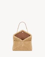 YSL CASSANDRE large pouch on chain in shearling - Image 5